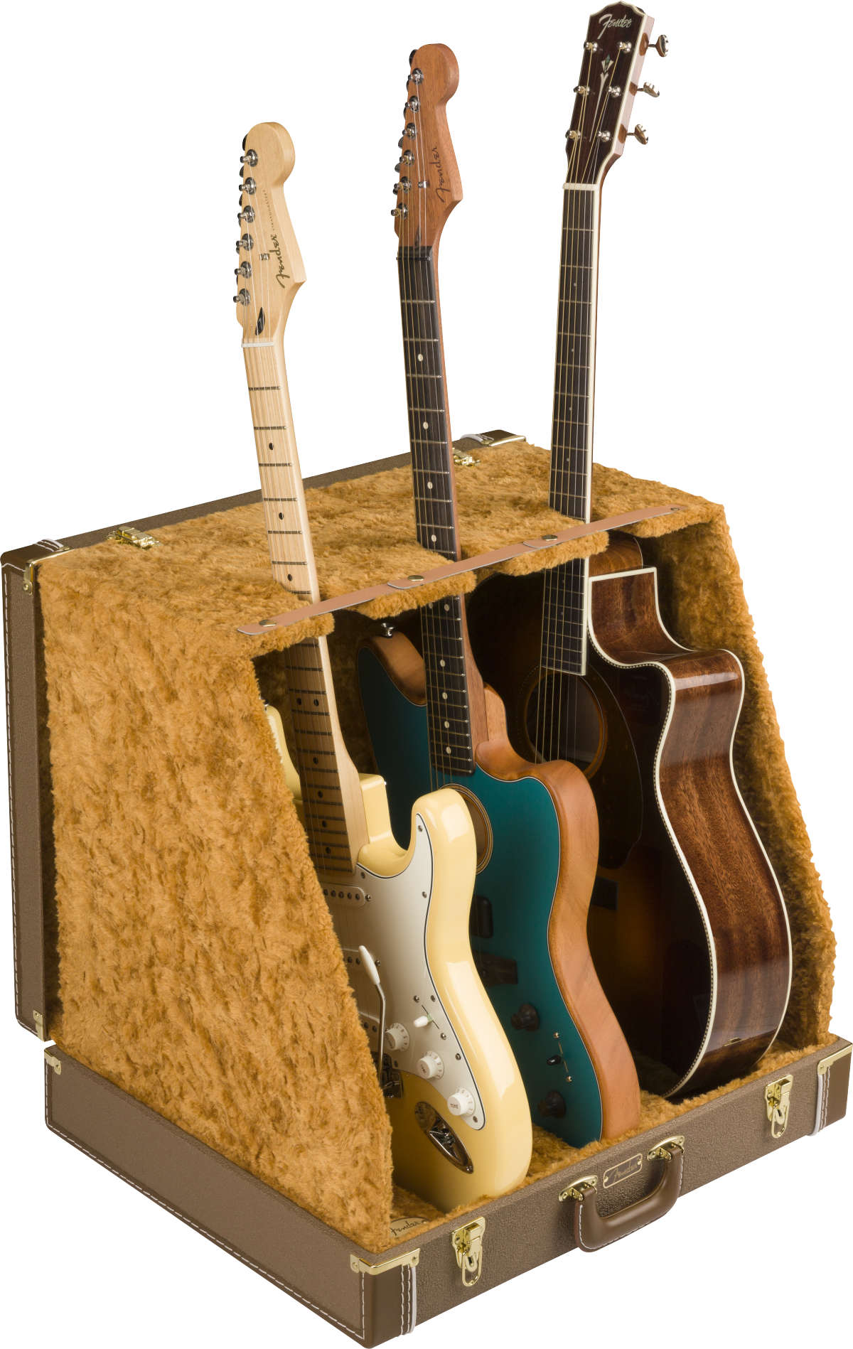 Classic Series Case Stand - 3 Guitar, Brown