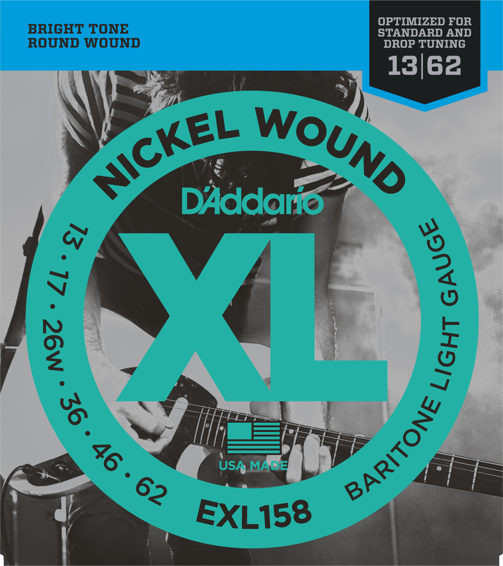 EXL158 Nickel Wound Baritone light Gauge 13-62