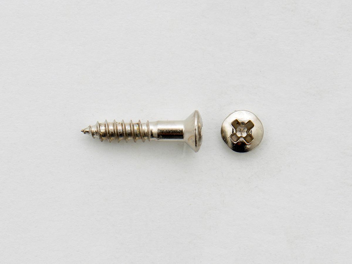 Pickguardschraube Nickel G-Style Maße: 2,5 x 10mm