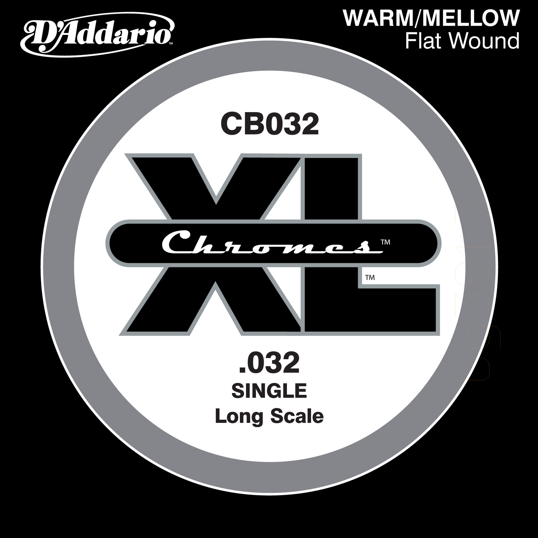 CB032 Chromes flat wound long scale