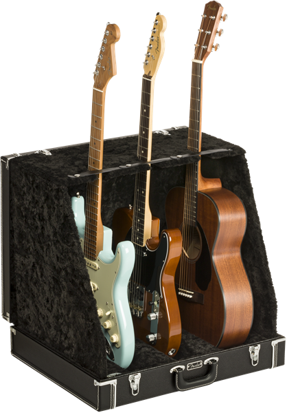 Case Stand 3-Guitars black classic Series schwarz
