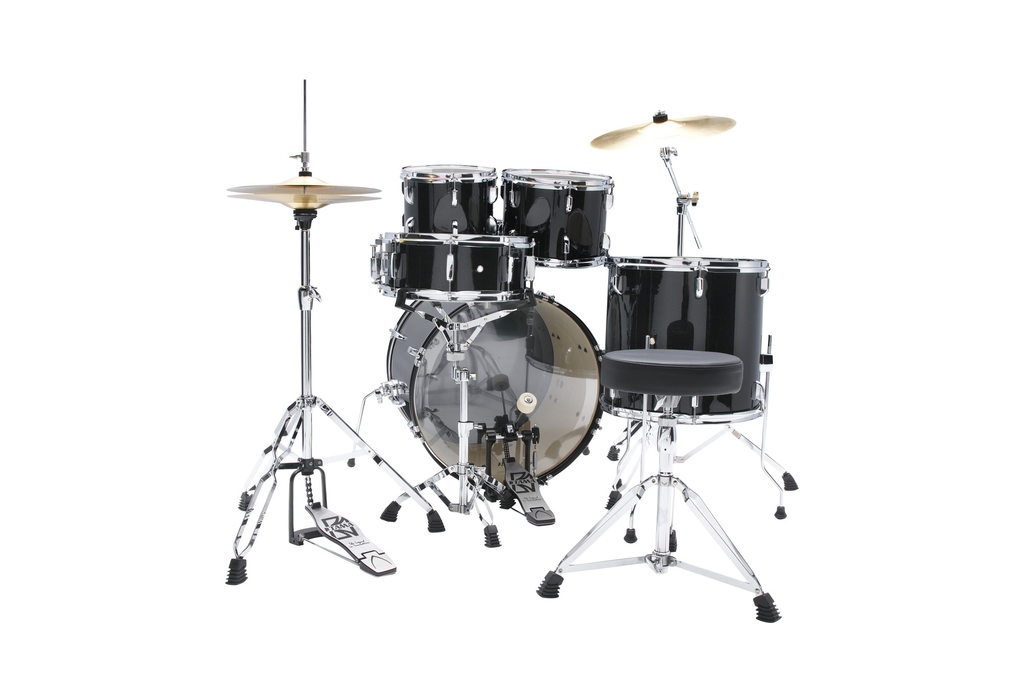 ST52H5-BNS Stagestar Drumkit 5 teilig (22" BD) - Black Night Sparkle/Chrom HW + MEINL Cymbals BCS Cymbal Set