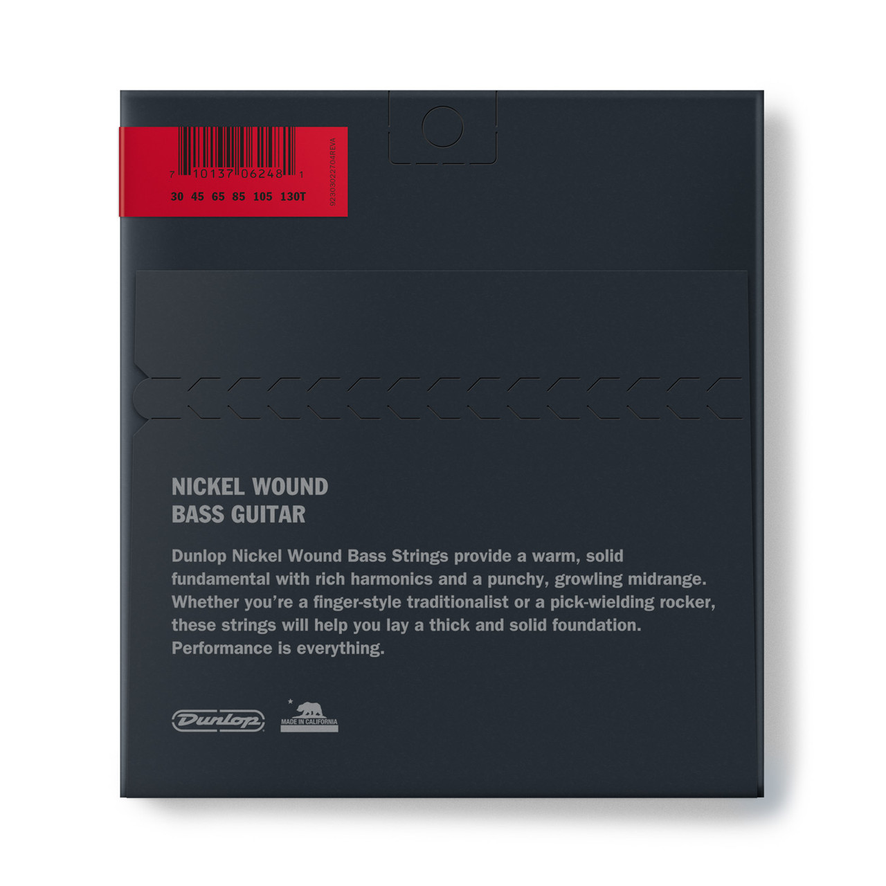 Bass Nickel Wound Set, 6-String Medium, .030-.130, Taperwound