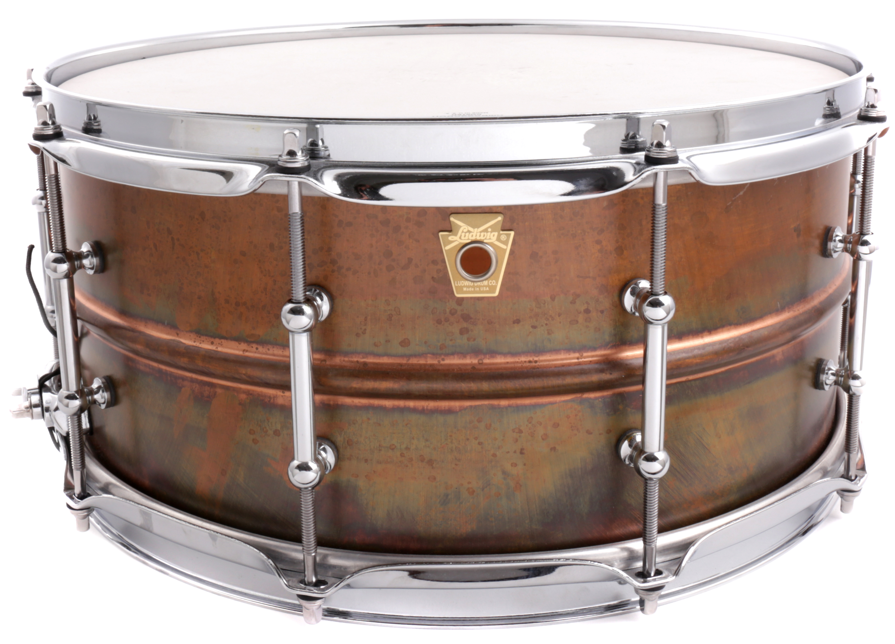 Copper-Phonic 14"x 6,5" Raw Copper with Tube-Lugs