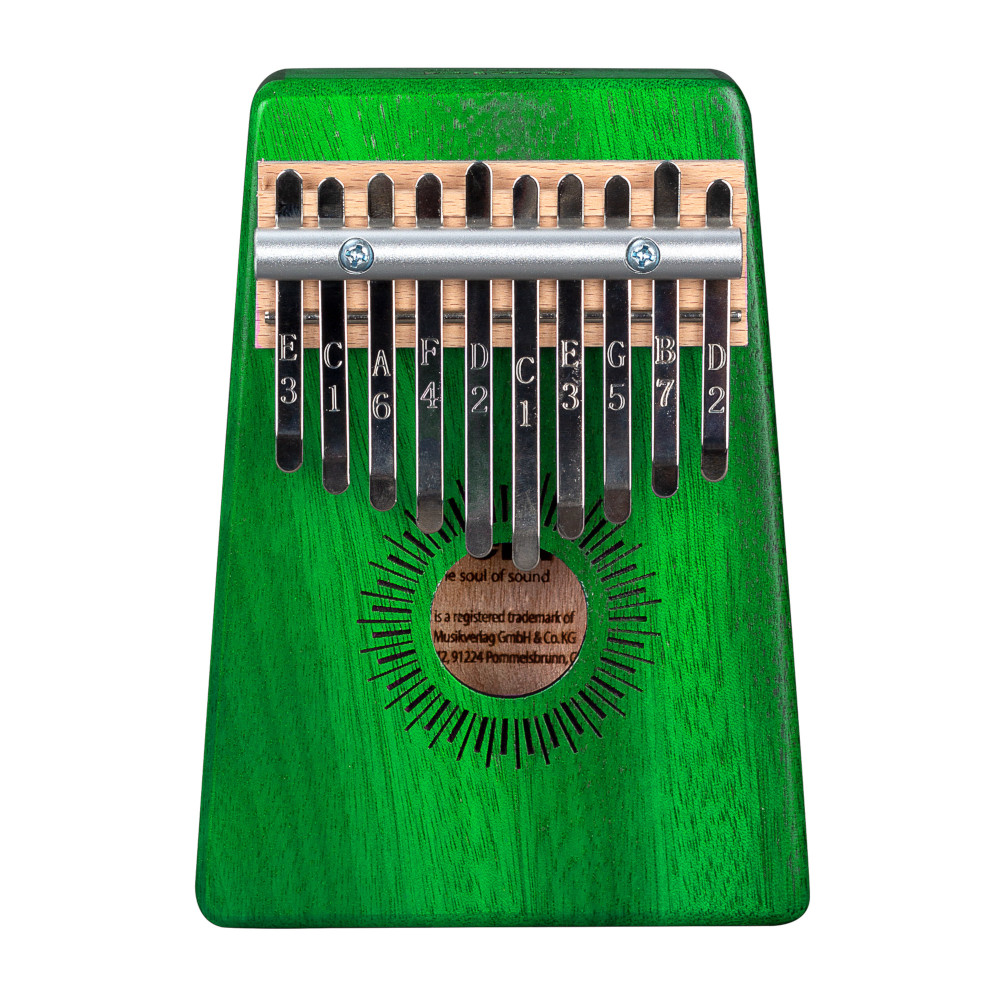 Kalimba Mahogany 10 Green Kalimba Mahogany 10 Green