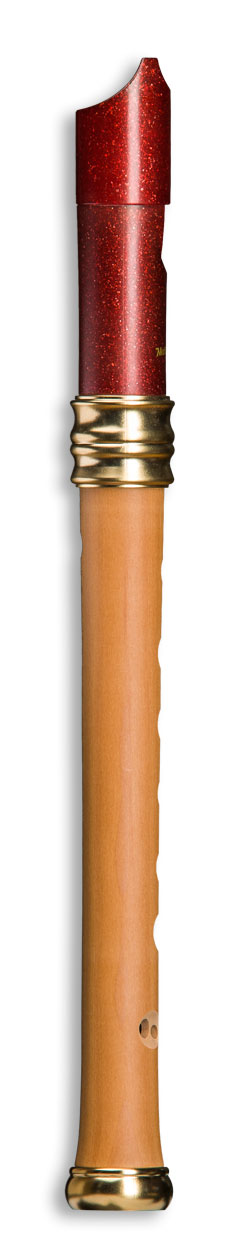 1119R Traumflöte Sopran, rot, Holz/Plastik