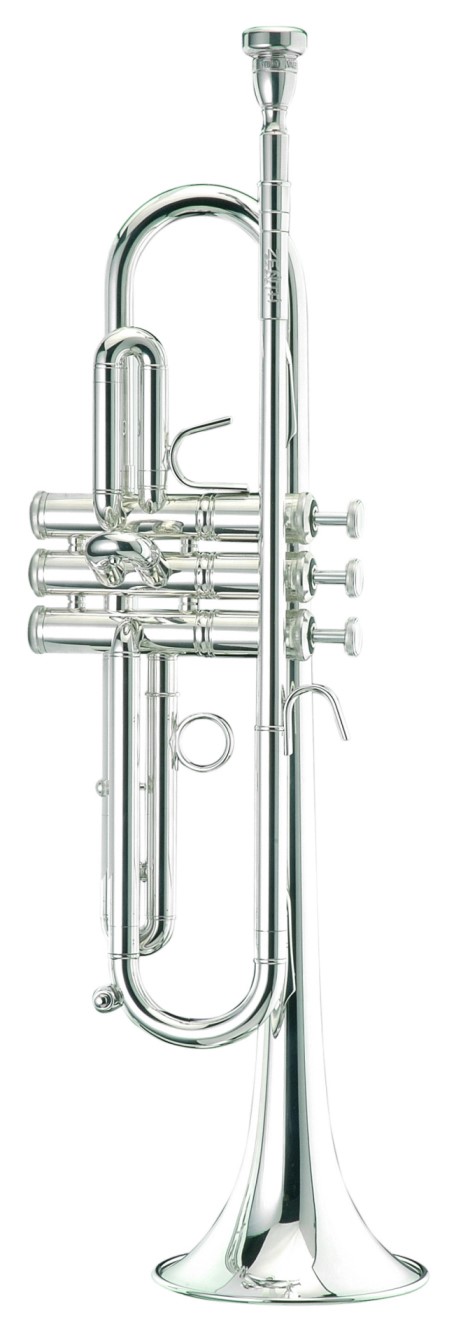 S1 Trompete, versilbert Messing, Edelstahlventile,