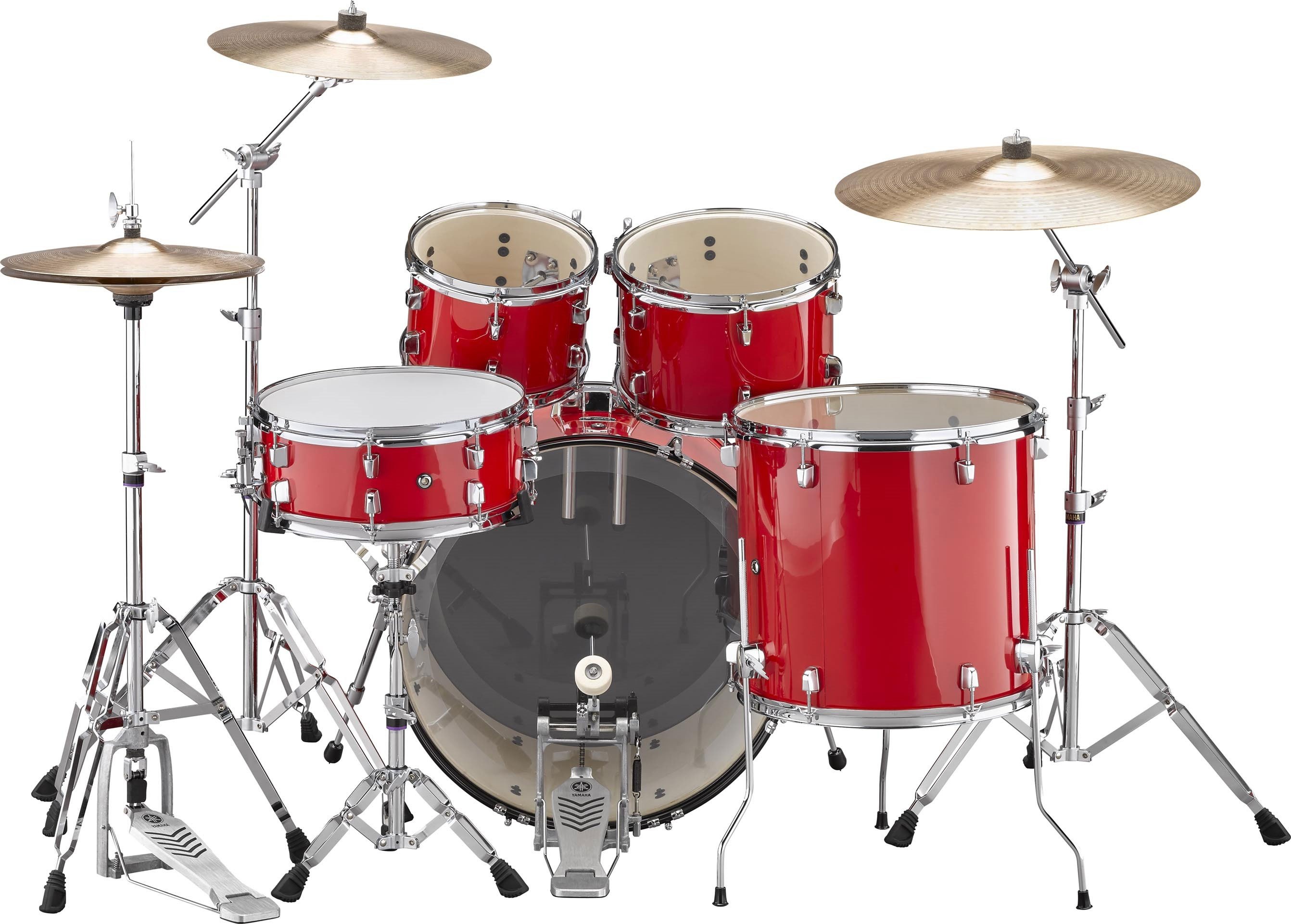 Rydeen Studio Drumset Hot Red 20/10/12/14/SN incl.HW & Beckenset