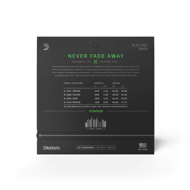 XT Bass Nickel Plated Steel, Light Top/Medium Bottom, Long Scale, 45-105