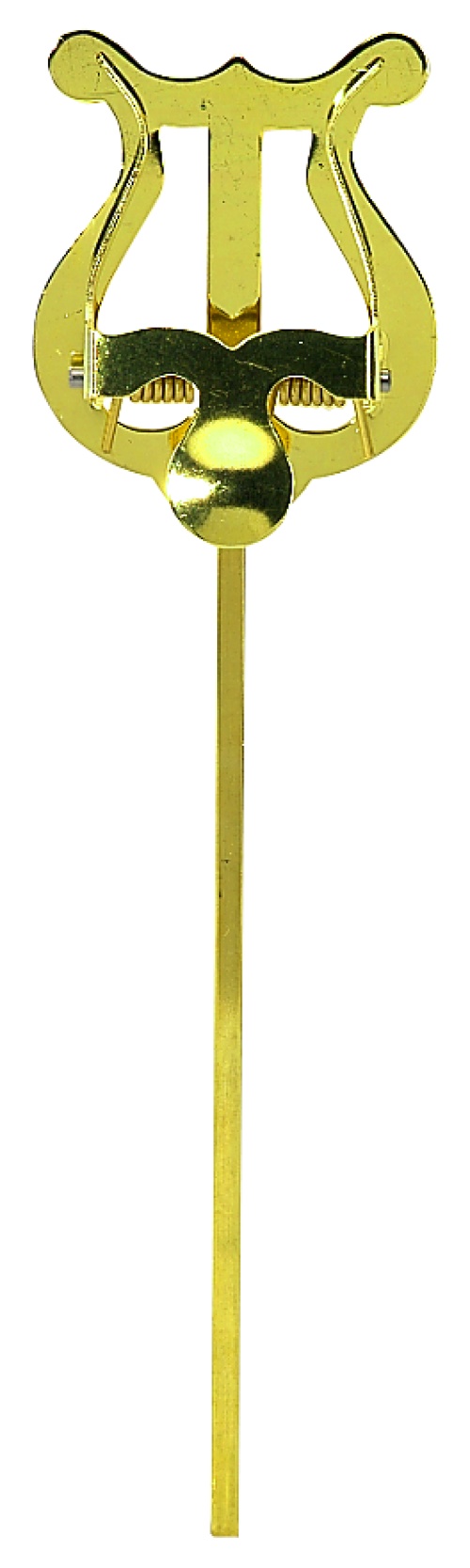 Marschgabel vernickelt kleine Lyra, 1 Drücker, 14cm