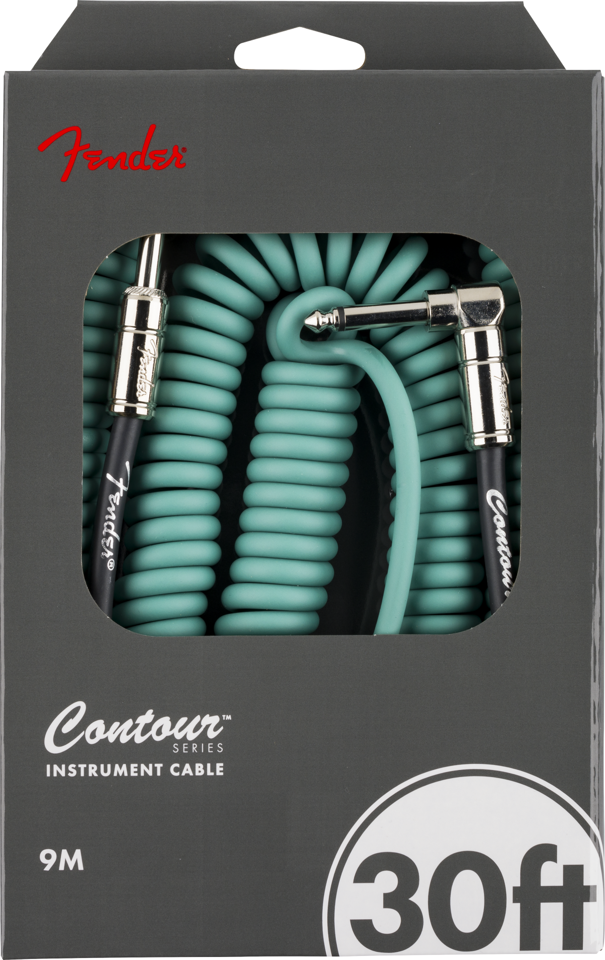 Contour Series Spiral-Instrumentenkabel sherwood green