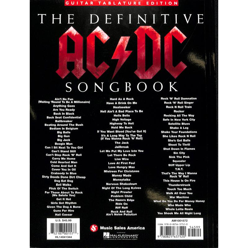 The definitive Ac Dc Songbook - updated edition