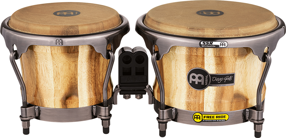 DG400CW Artist Series Bongo Diego Galé, True Skin Calf Heads 7" + 8 1/2" Natural