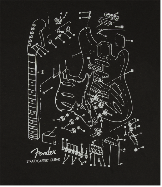 Stratocaster Patent Drawing Größe L