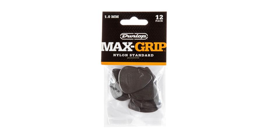 Nylon Max Grip Standard Picks, Player's Pack 12 pcs., dark grey, 1.00 mm