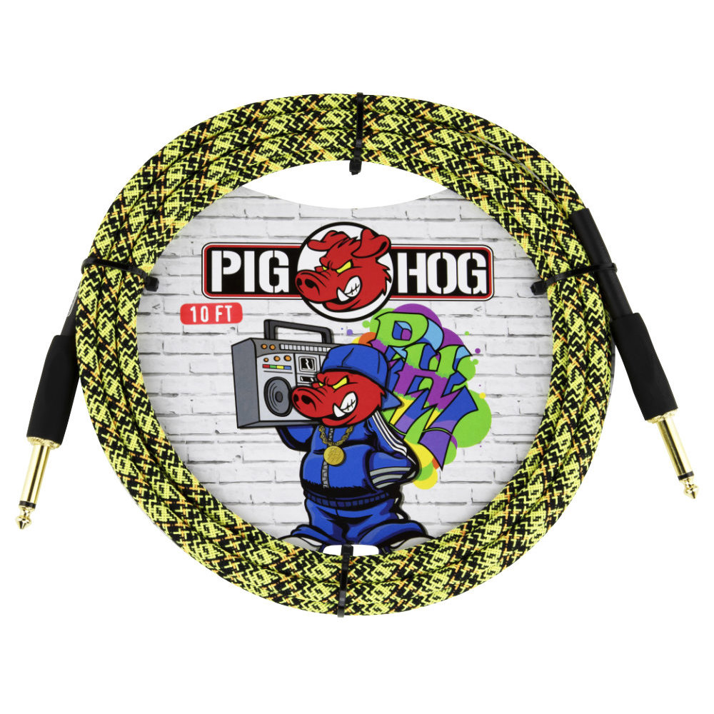 Yellow Graffiti Instrument Cable 3m