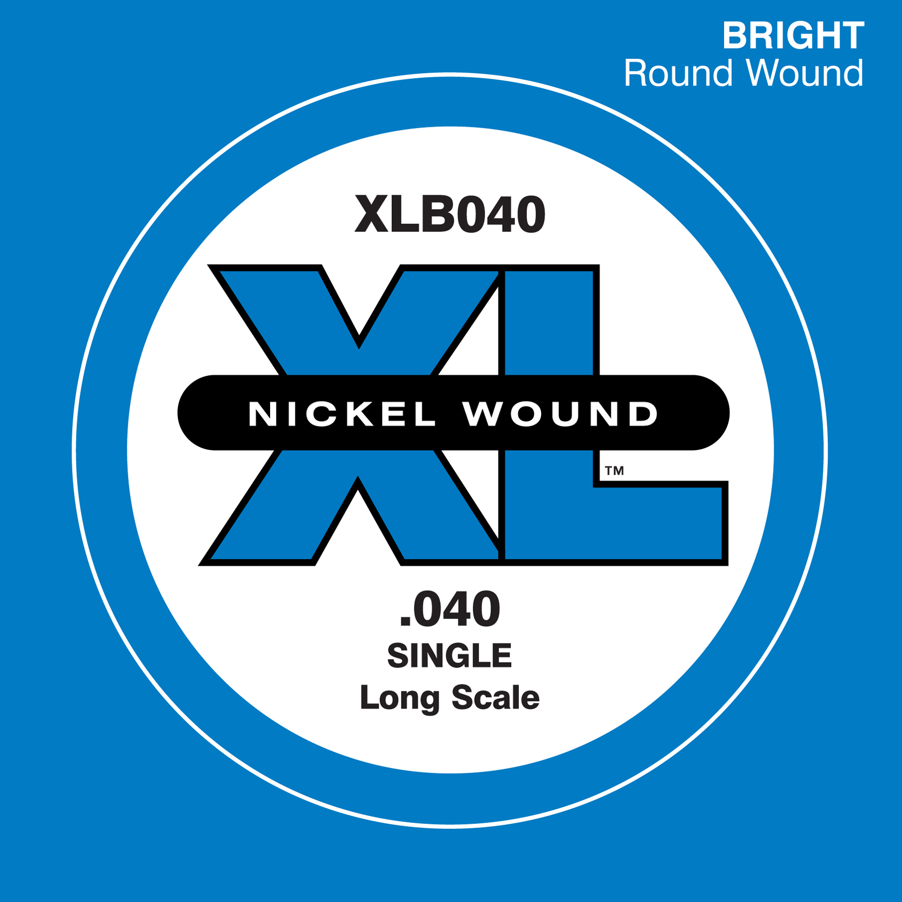 XLB040 Bass XL Einzelsaite Nickel .040