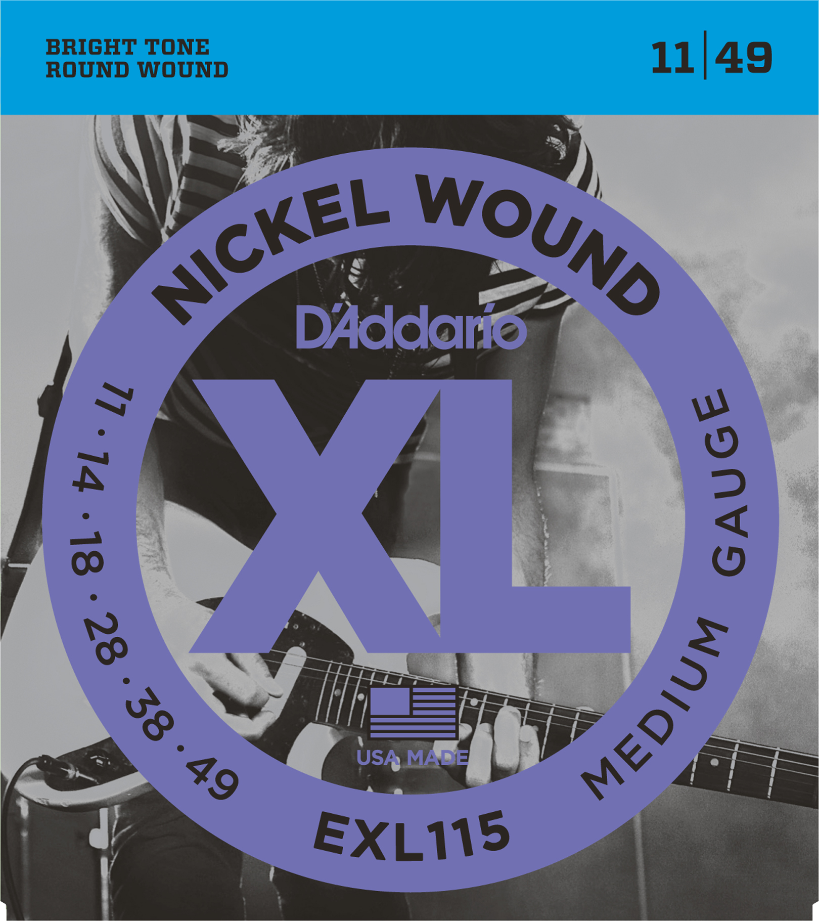 EXL115 Nickel Round Wound Blues/Jazz Rock 011-049