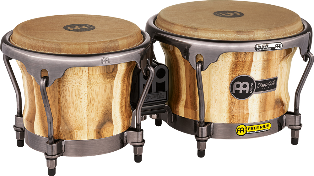 DG400CW Artist Series Bongo Diego Galé, True Skin Calf Heads 7" + 8 1/2" Natural