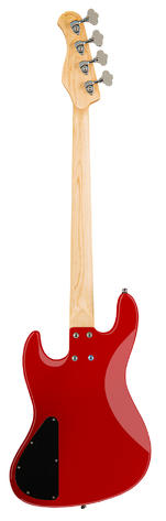 MetroExpress 21-Fret Hybrid P/J Bass, 4-String Solid Candy Apple Red Metallic High Polish