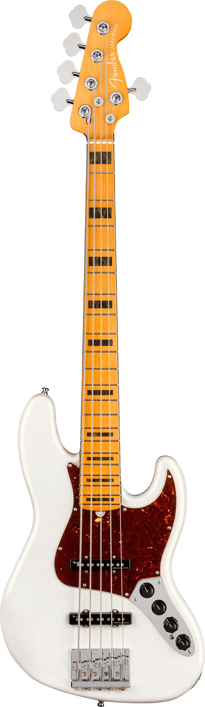 American Ultra Jazz Bass V ARP Arctic Pearl Maple Fretboard