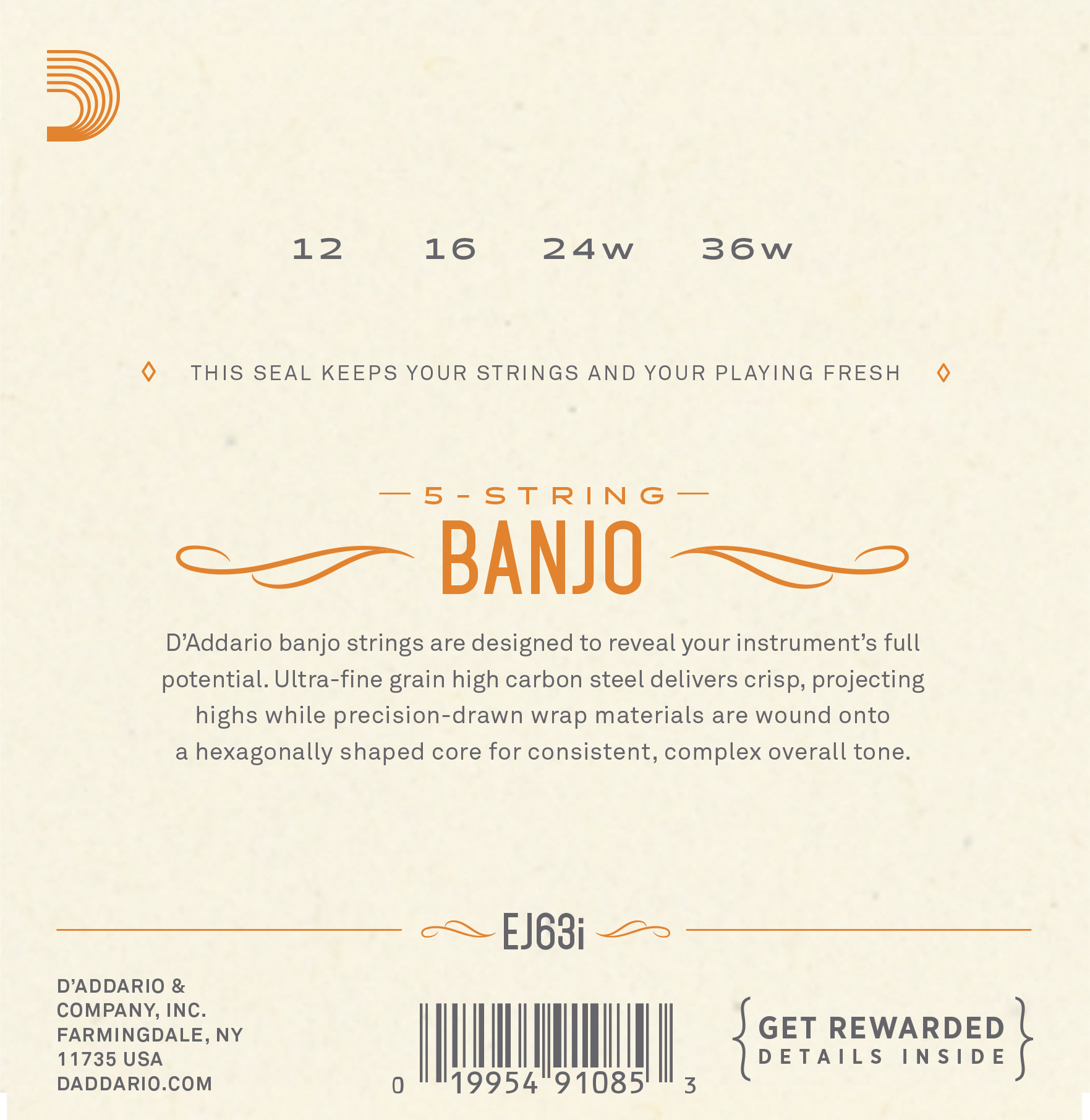 EJ63i Banjo Saiten Tenor Irish