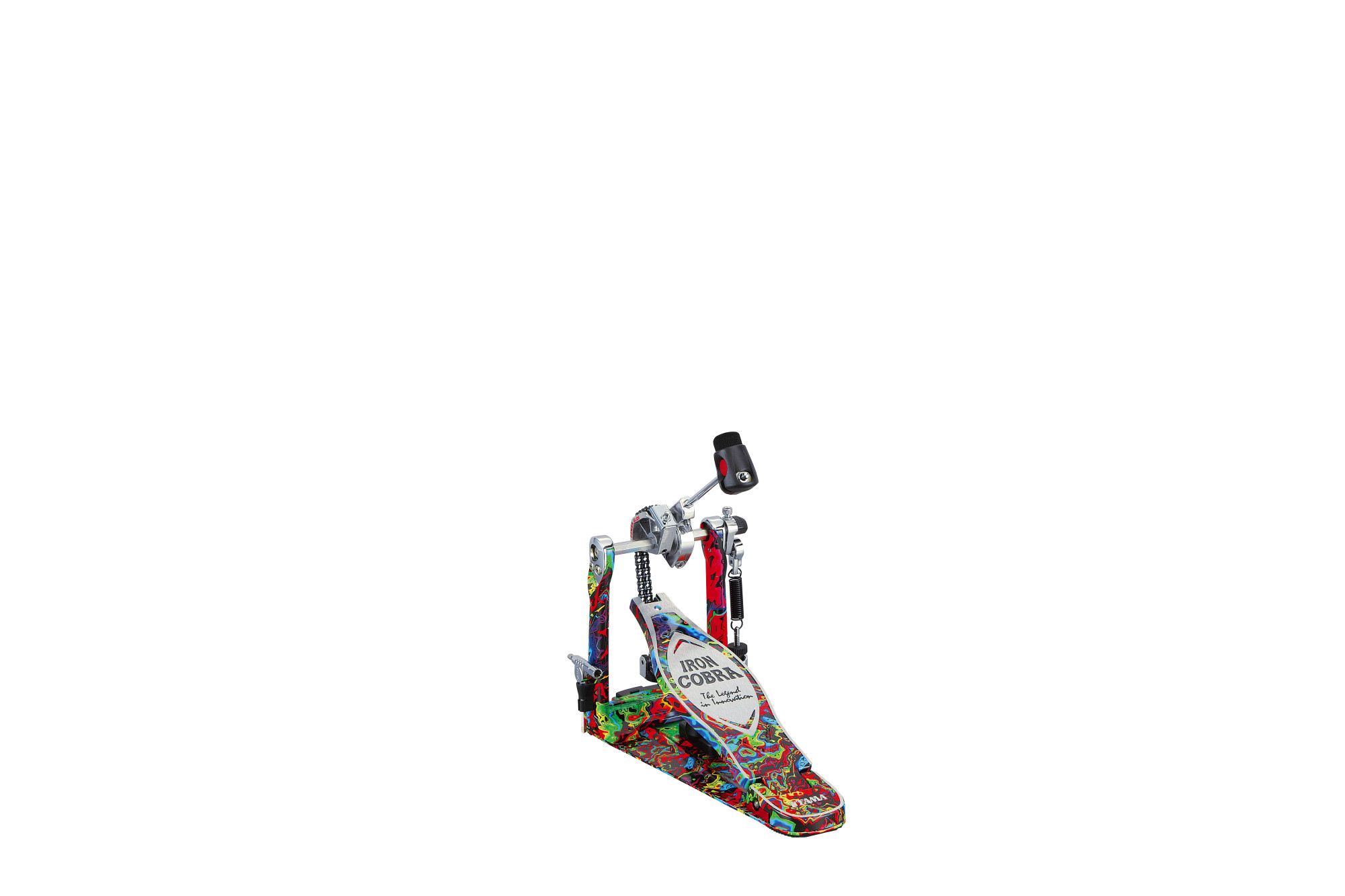 HP900PMPR 50th Limited Iron Cobra Power Glide Single Pedal - Marble Psychedelic Rainbow Finish