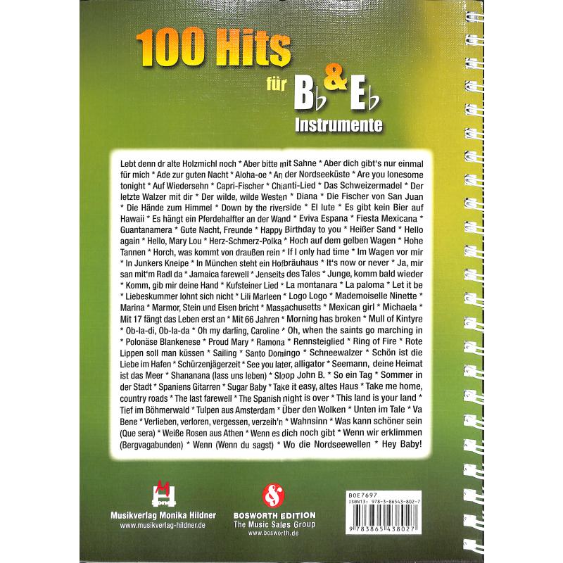 100 Hits für B + Es Instrumente