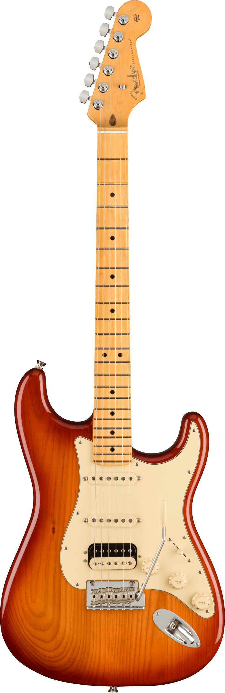 American Professional II Stratocaster HSS Maple Fingerboard, Sienna Sunburst