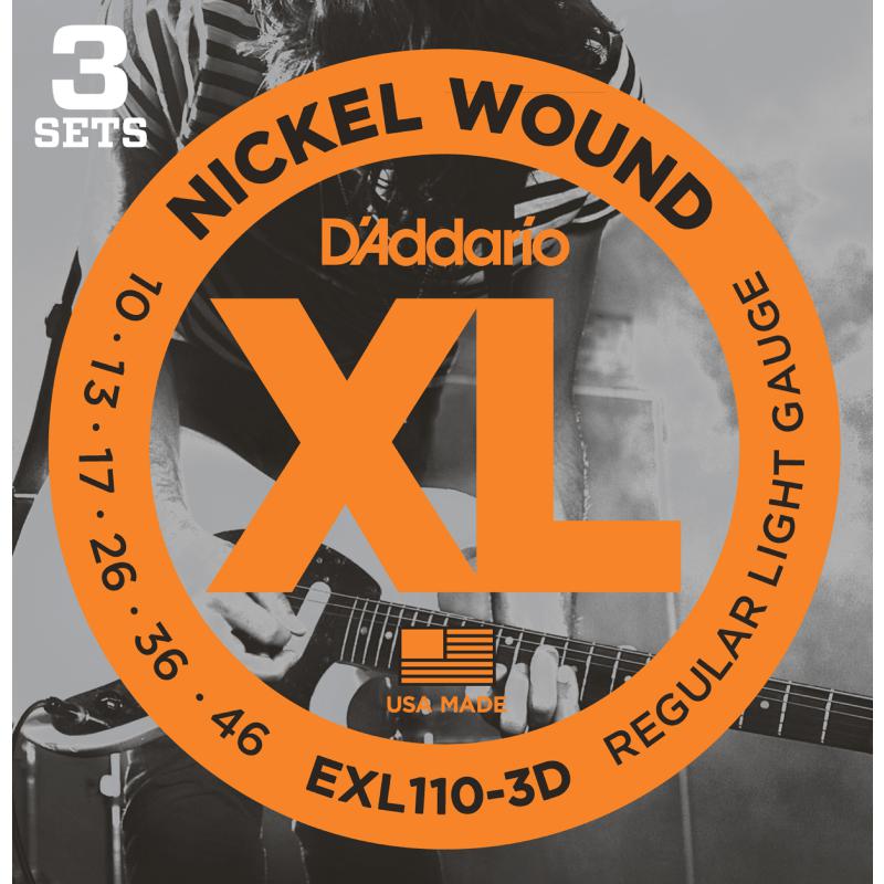 EXL110-3D Nickel Wound 3er Set Regular Light 10-46