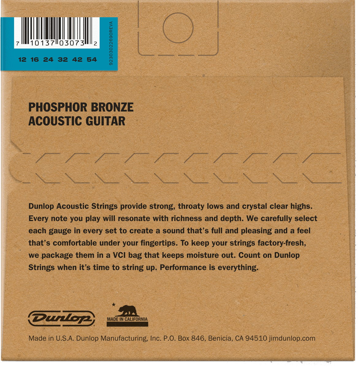 DAP1254 Phosphor Bronze Acoustic Guitar Strings Light 12-54