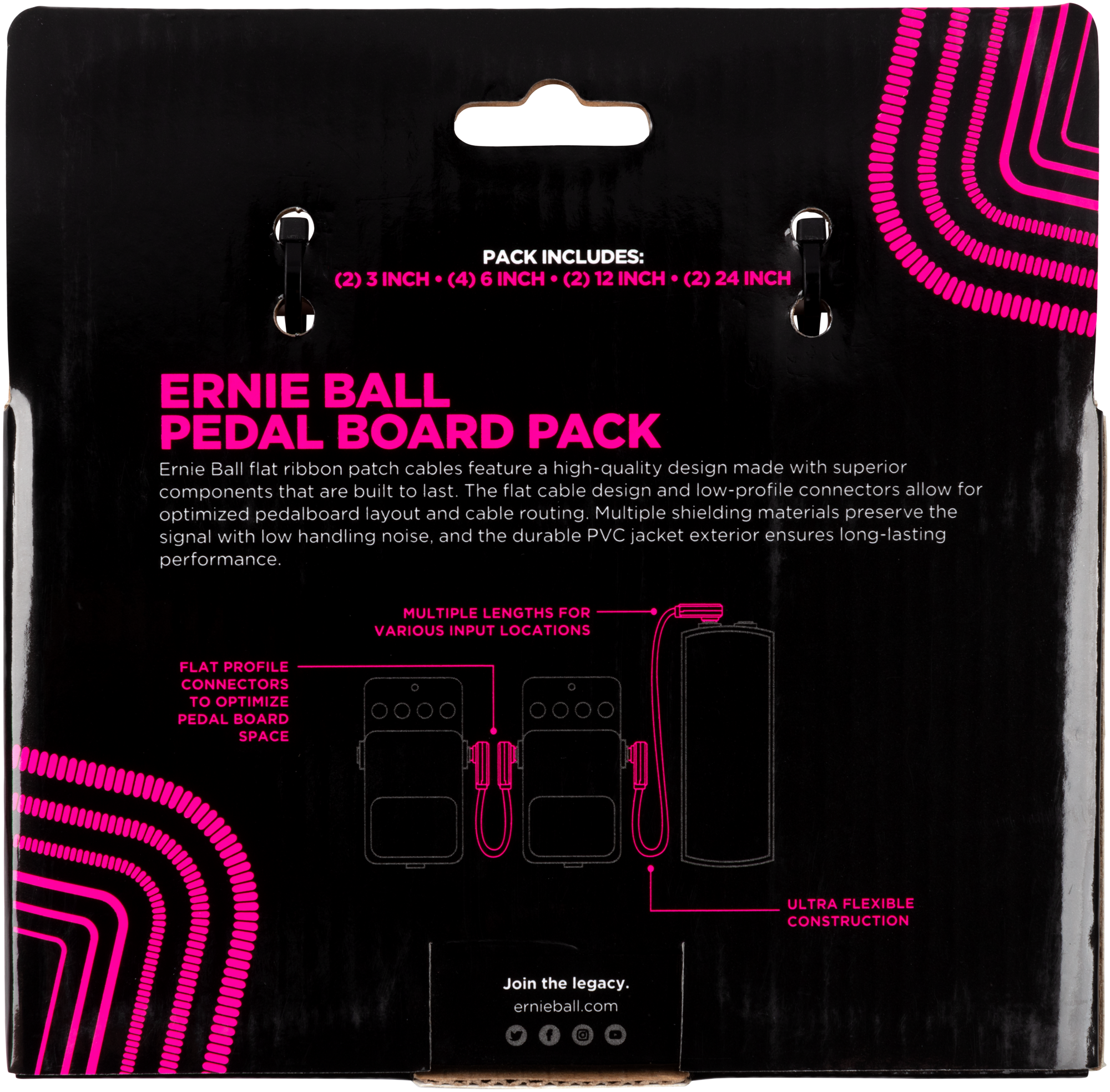 Flat Ribbon Patchkabel Pedalboardpack weiß Flat Ribbon Patchkabel Pedalboardpack weiß