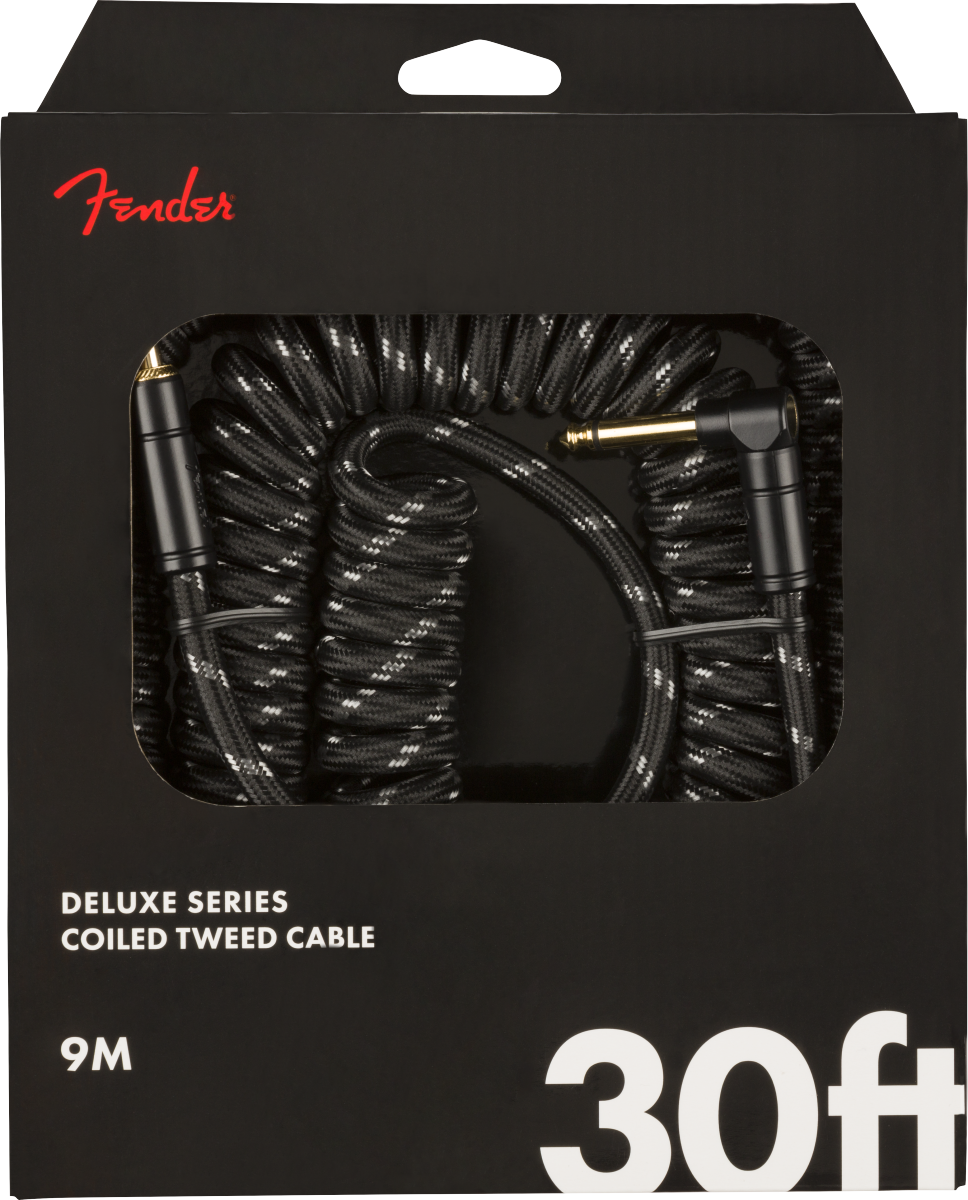 Deluxe Coil Cable 9m Black Tweed