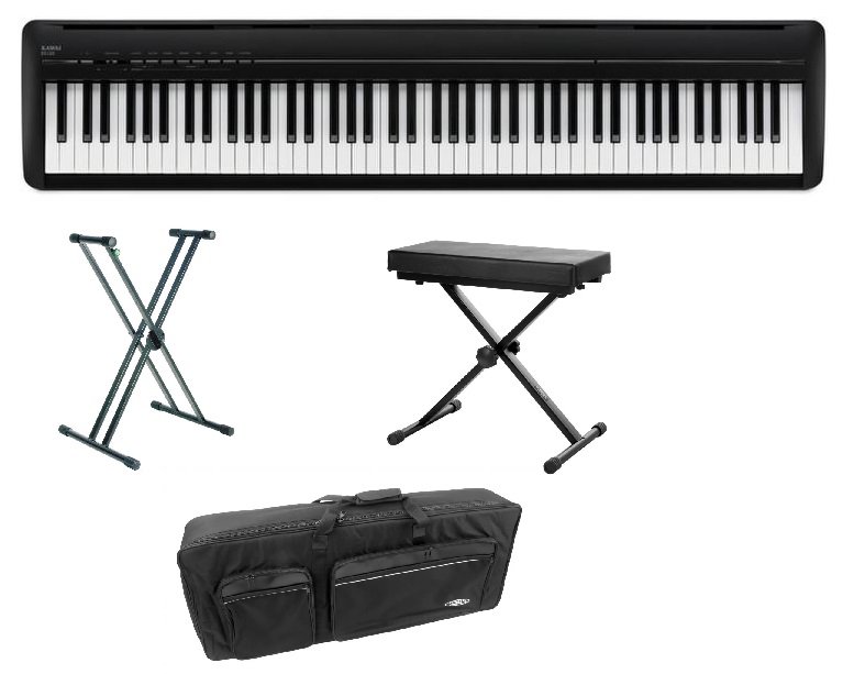 ES-120 B Stage Set inkl. Ständer, Tasche, Keyboardbank Stagepiano Schwarz