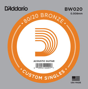 BW020 80/20 Bronze Wound Singles