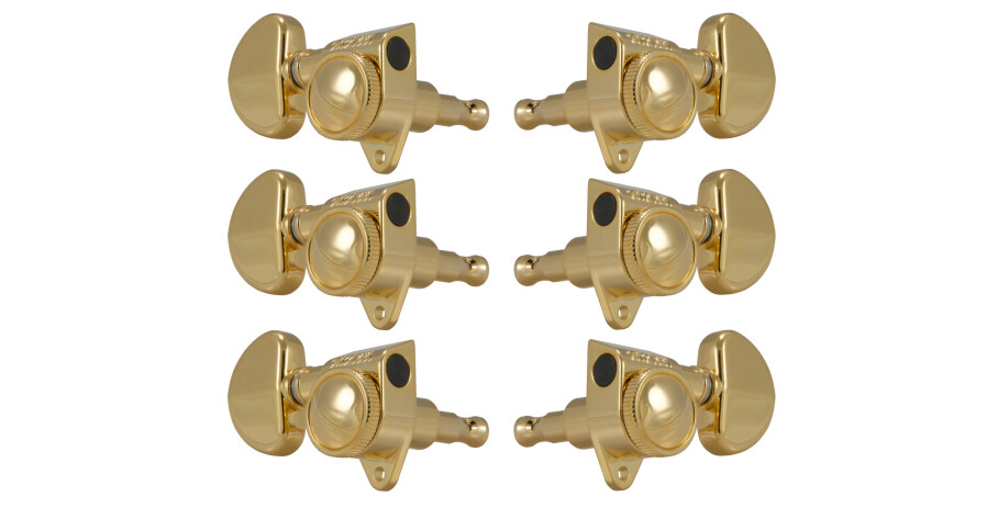 Roto-Grip Locking Rotomatics with Round Button 3 + 3 - Gold