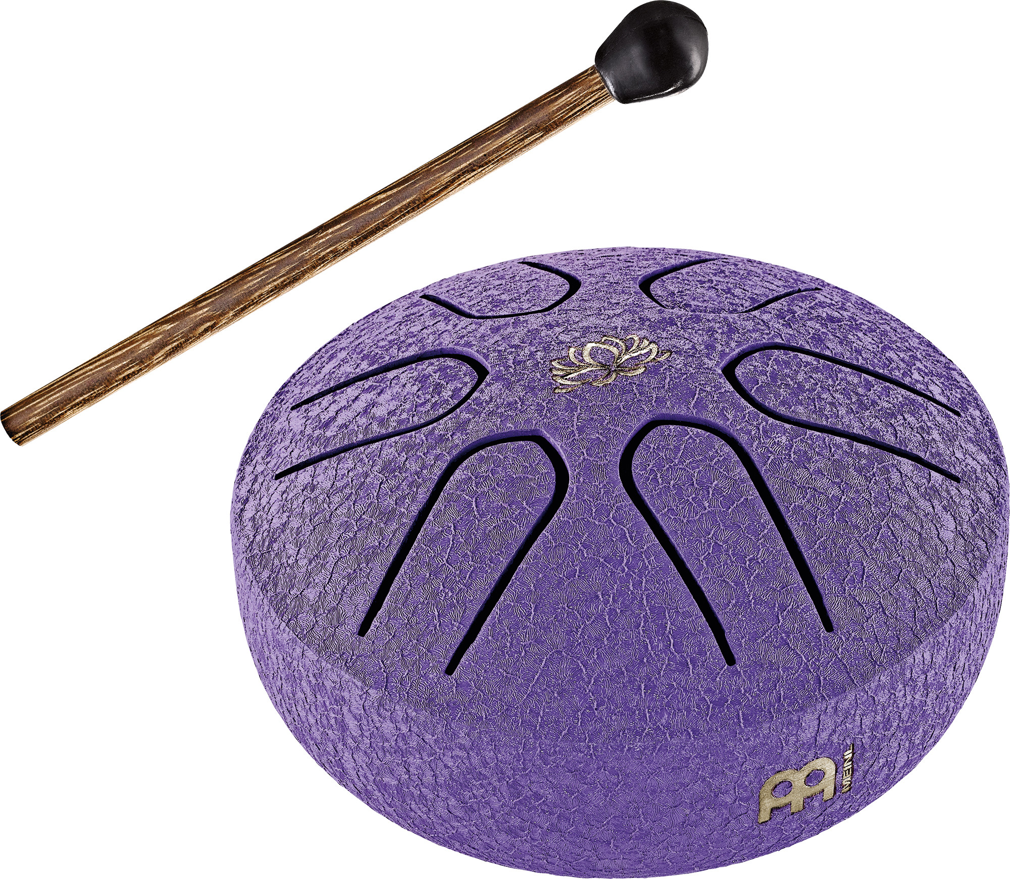 Sonic Energy Pocket Steel Tongue Drum A Dur, 6 Töne - Violett, Lotusblume / 3"/7,6 cm