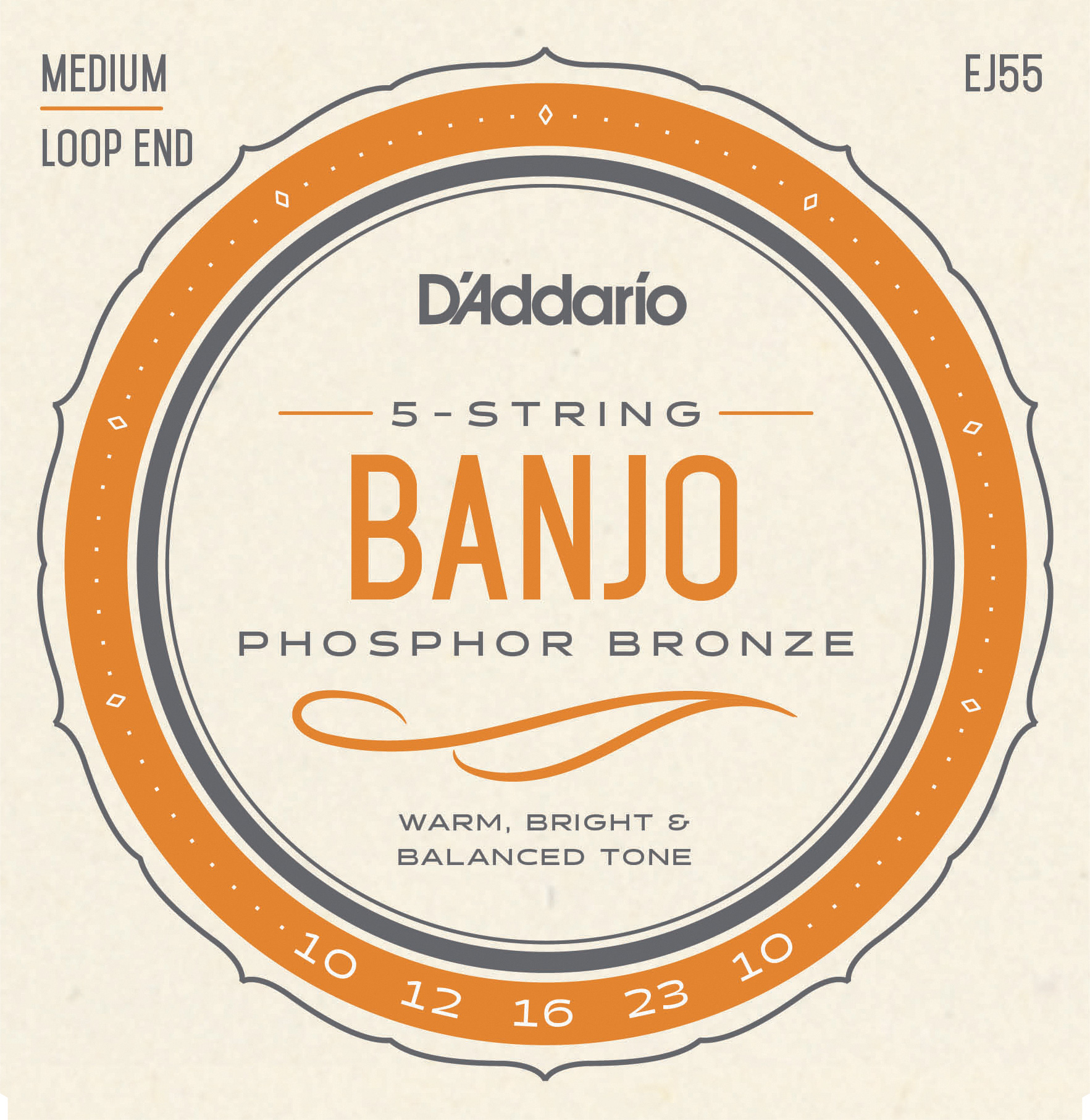 EJ55 5-String Banjo Strings Medium