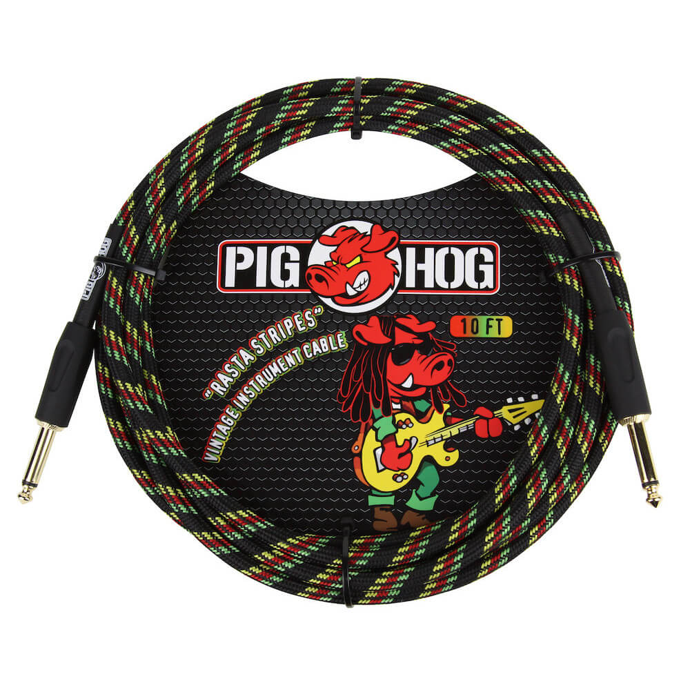 Rasta Stripes Instrument Cable 3m