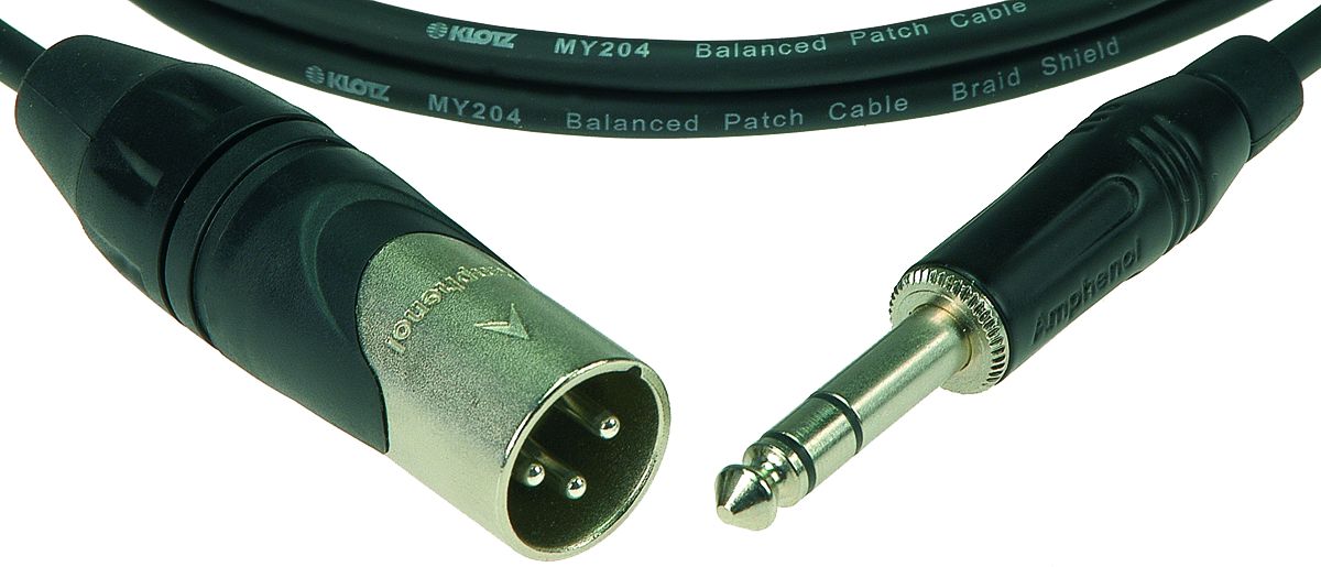 B2 symmetrisches Patchkabel XLR male - symm. Klinke 6,35mm