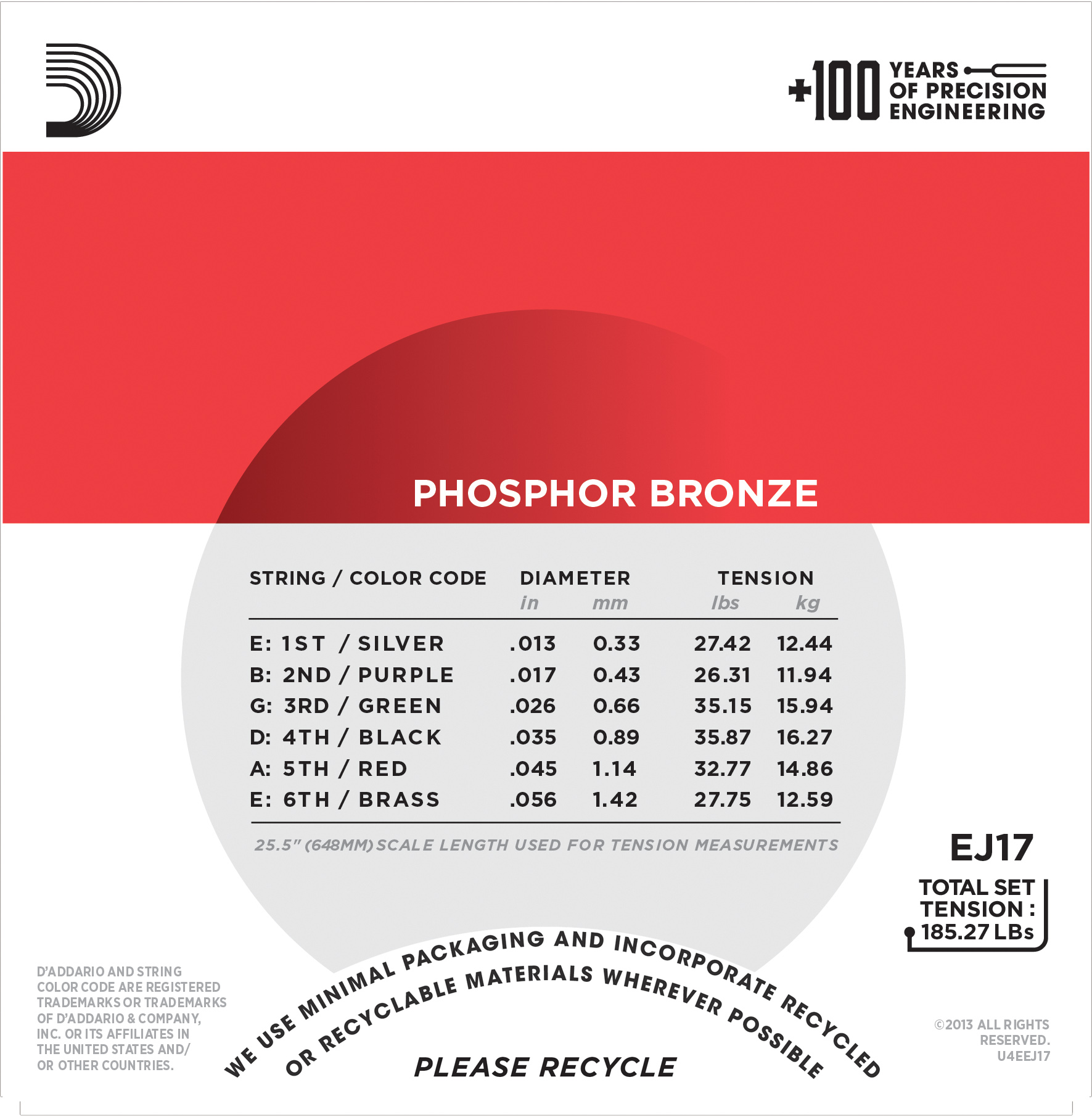 EJ17 Phosphor bronze medium 013-056