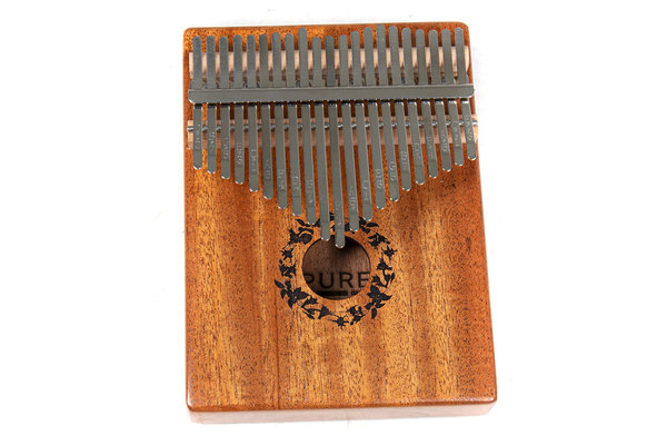 Kalimba 21 keys leaves Mahogany matte natural incl. Case