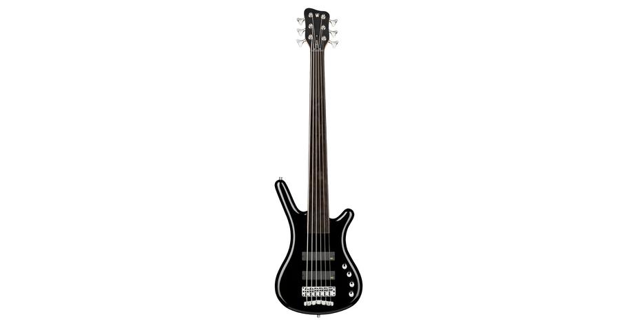 RockBass Corvette Basic, 6-String, Fretless Solid Black High Polish