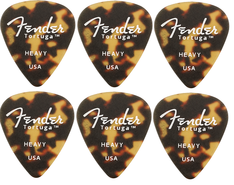 Picks Tortuga 351 Heavy 6er Set