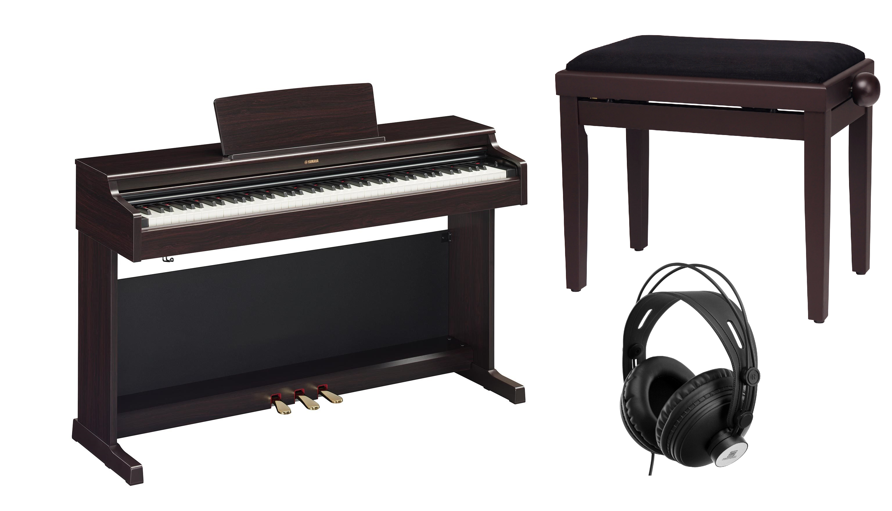 YDP-165 R ARIUS Set mit Klavierbank und Kopfhörer