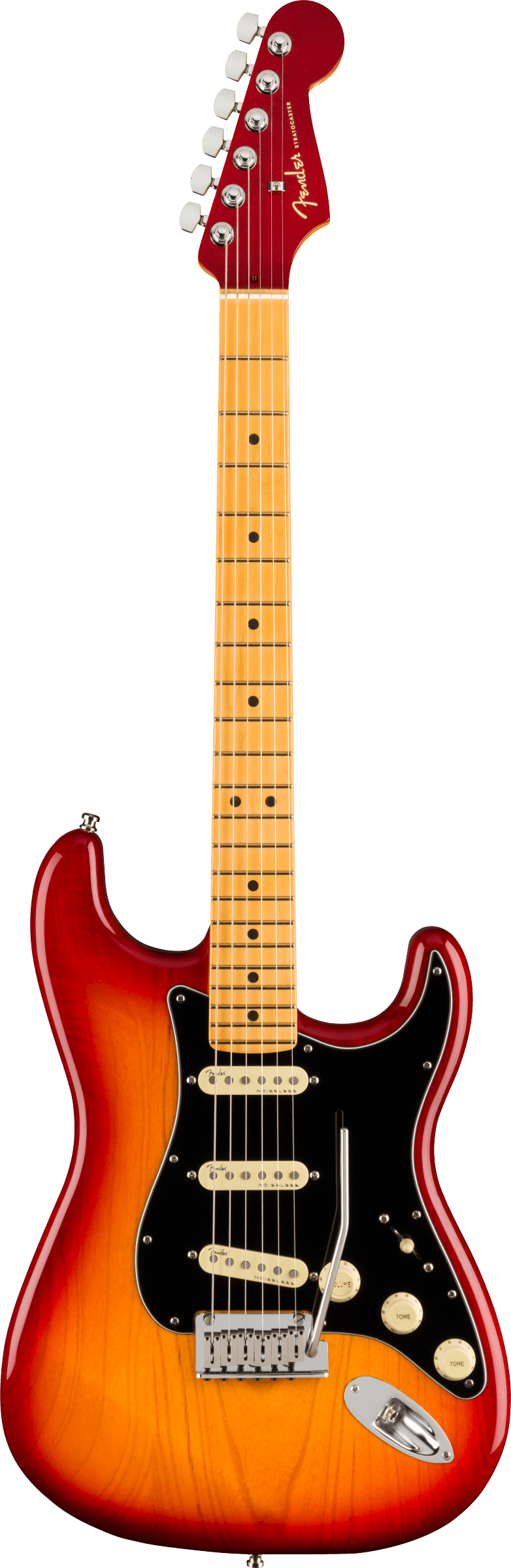Ultra Luxe Stratocaster Maple Fingerboard, Plasma Red Burst