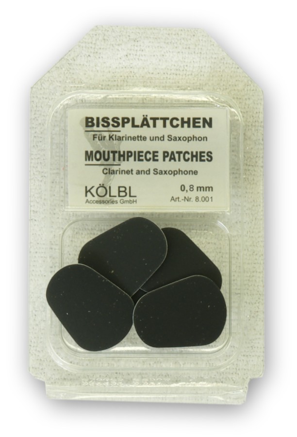 Bissplatten schwarz 0,8mm 6 Stück 8001