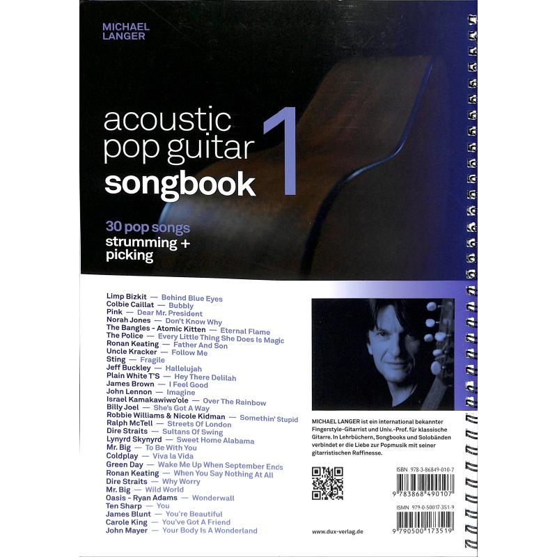 Acoustic pop guitar songbook 1 - strumming + picking