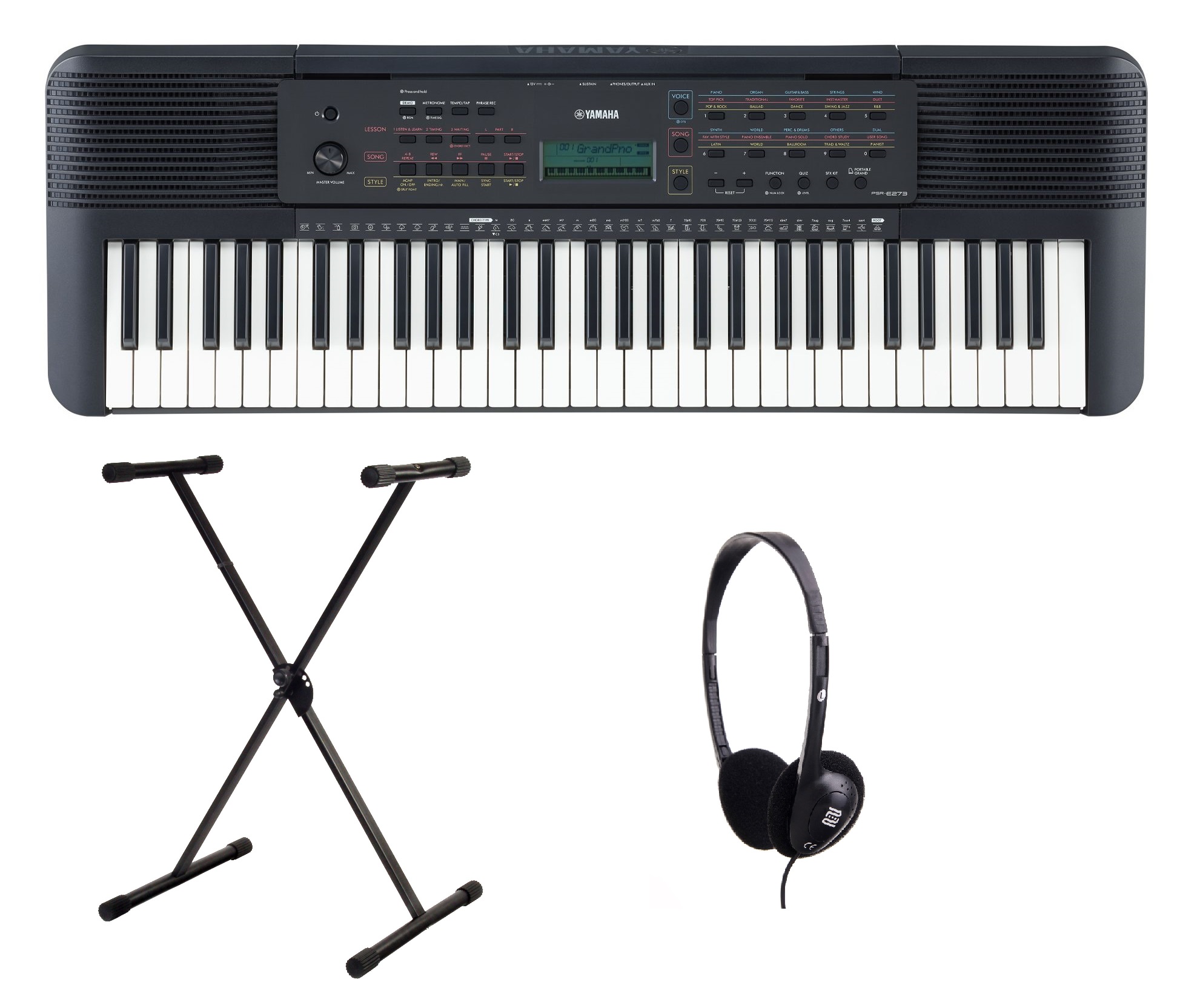 PSR-E273 Set mit Keyboardständer, Kopfhörer
