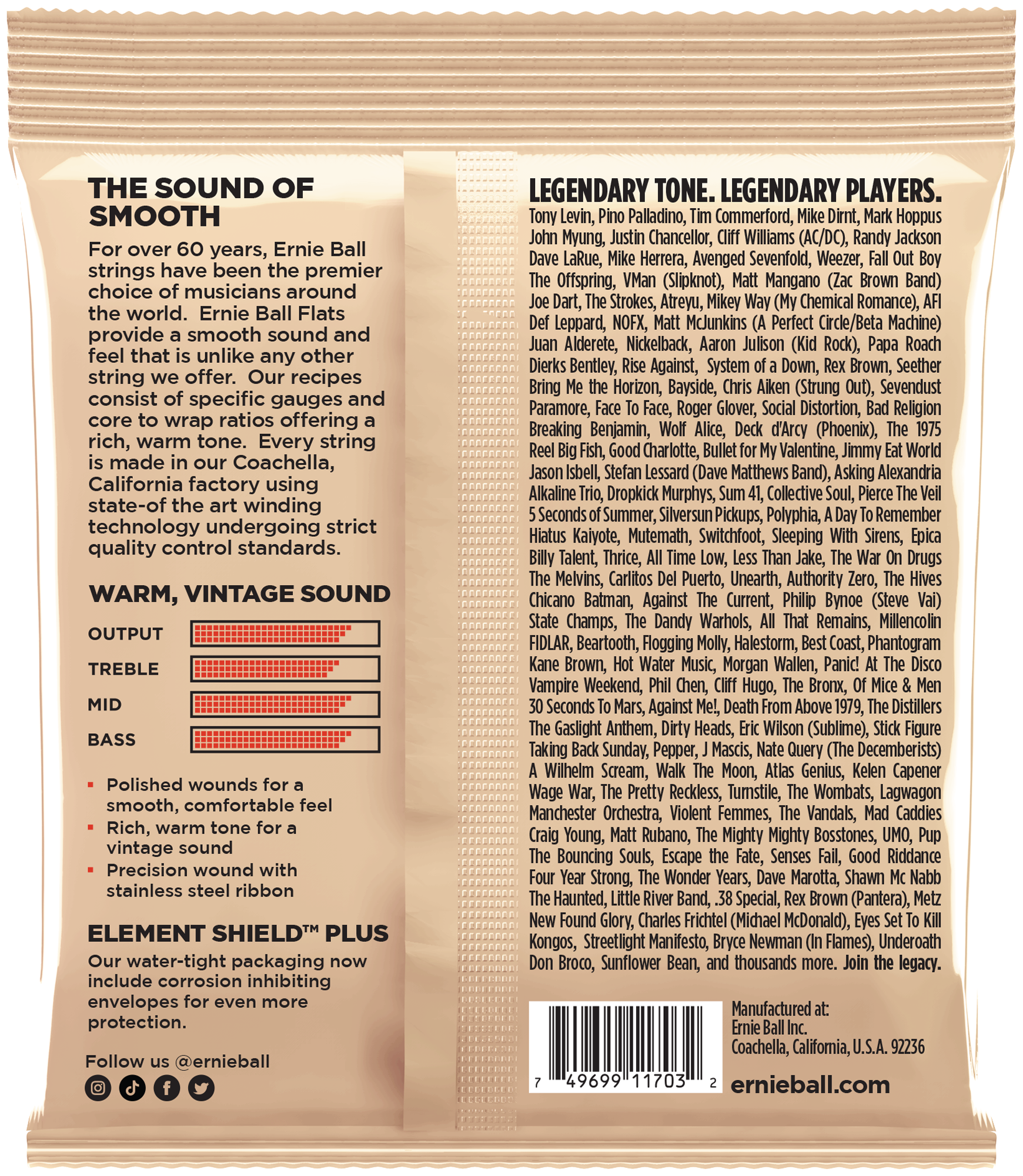Flatwound, Short Scale, Group II .045-.105